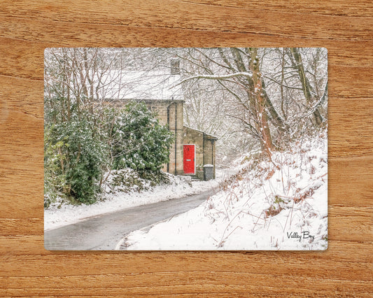 "Snow on Jack Lane” Glass Worktop Saver