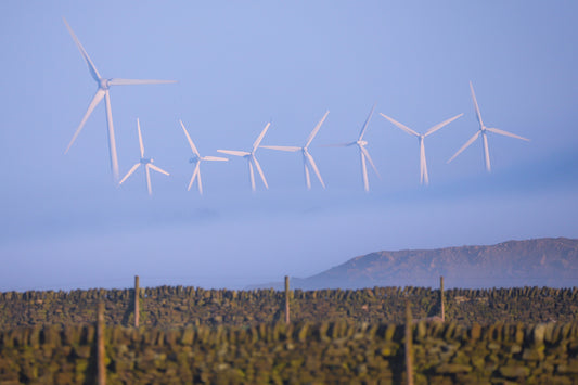 “Misty Royd Moor Windmills" Print