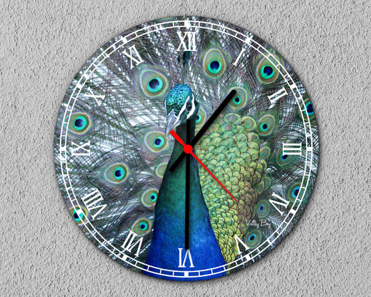 “The Stunning Peacock” Clock