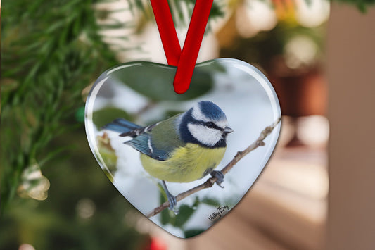 “Beatrice Blue tit in the Snow” Christmas Tree Decoration