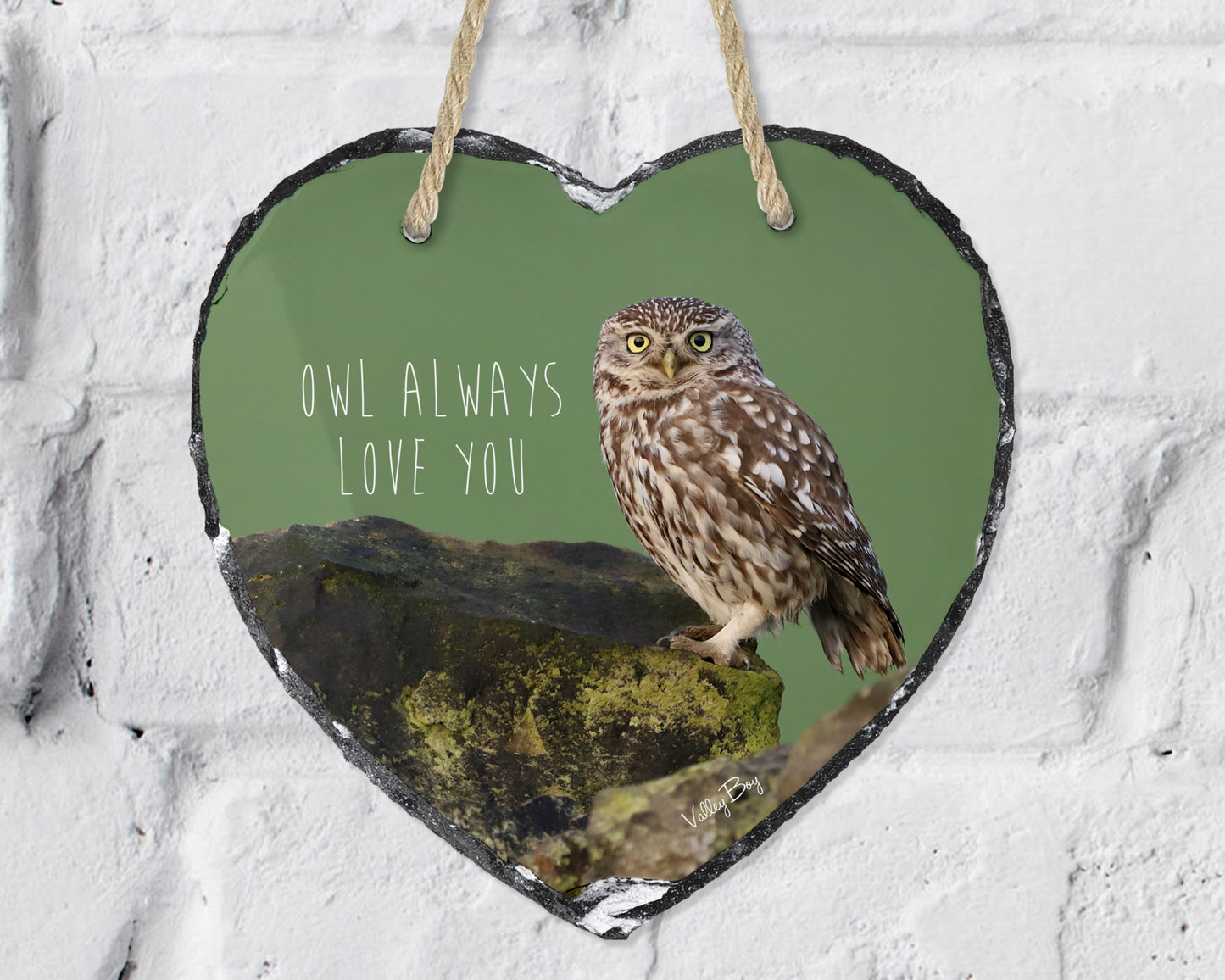 “Owl Always Love You” Heart Slate