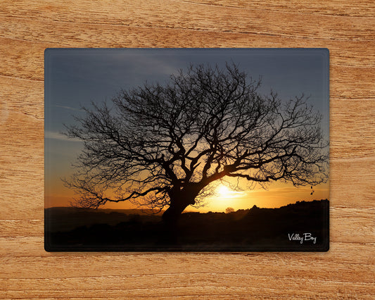 “Sunrise on Whitwell Moor” Glass Worktop Saver