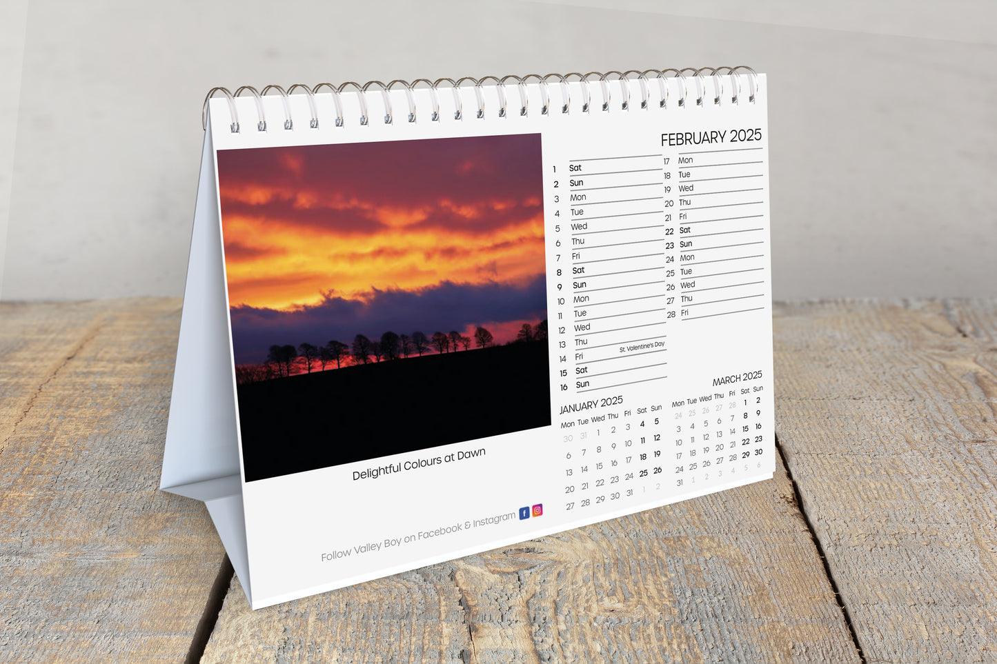 Valley Boy’s 2025 Yorkshire Desktop Calendar