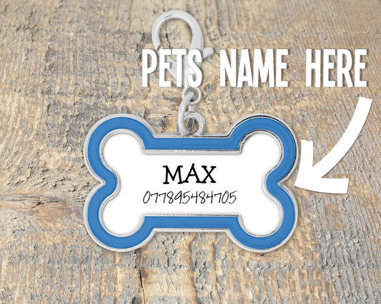 Personalised Bone Shaped Pet Name Tag