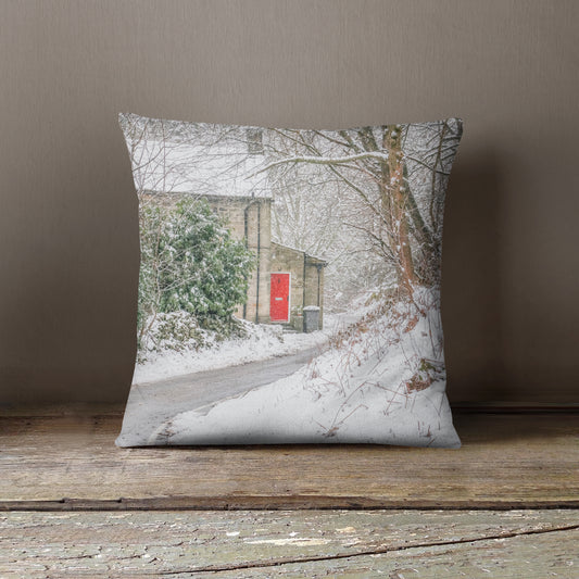 "Snow on Jack Lane" Cushion