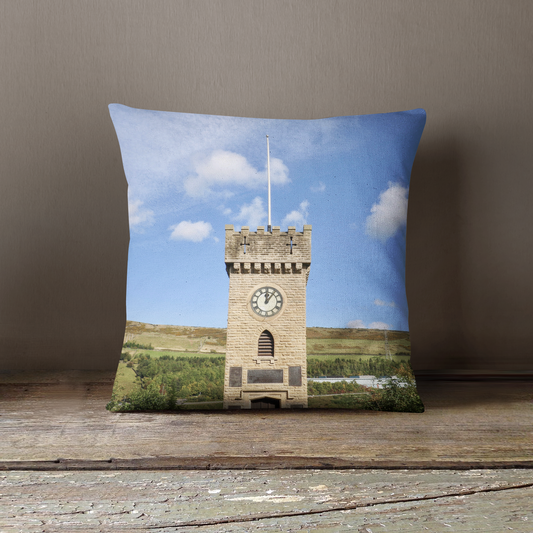 “The Clock Tower at Stocksbridge” Cushion
